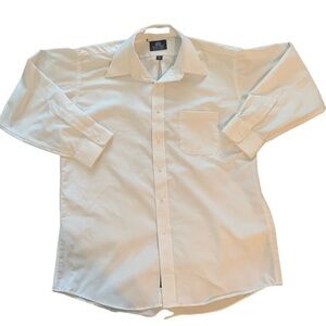 Stafford Wrinkle Free White Long Sleeve Dress Shirt Size 16.5x32